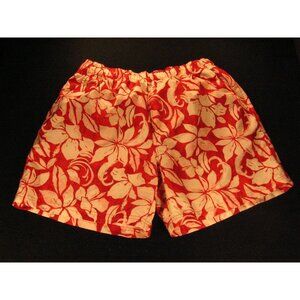 OP Swim Trunks Shorts Mens 36-38 L Red White Floral Swimming Suit  HAWAIIAN